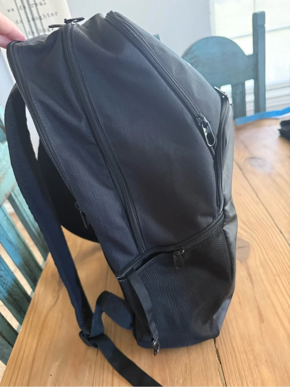 Nike Black Backpack with White Swoosh